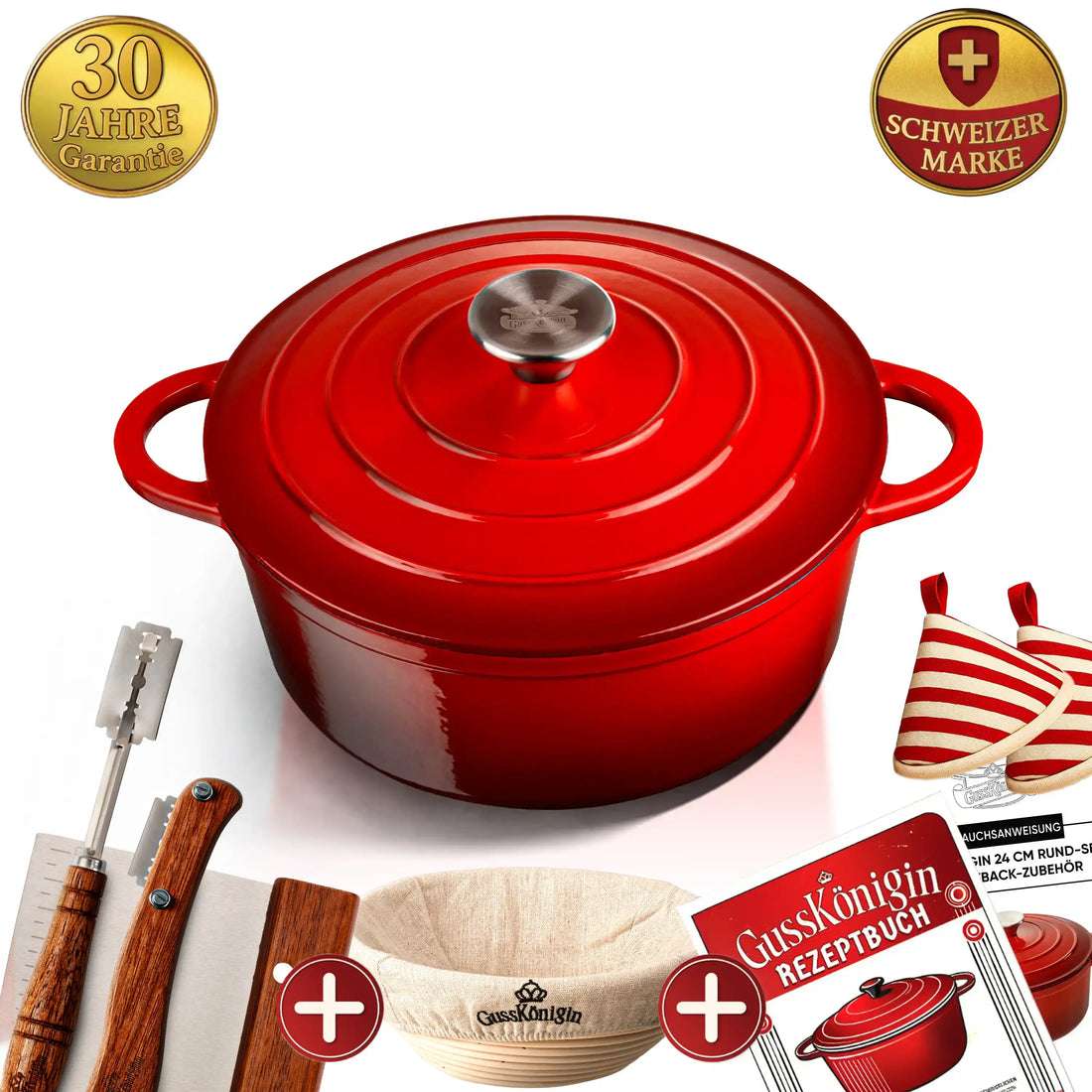 Round bread baking pot
