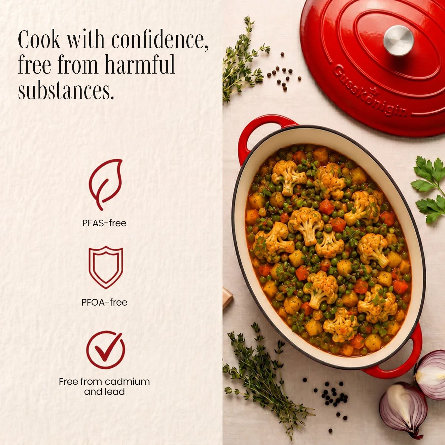 Enamelled Cast Iron Oval Roaster — Slow-Cooked Flavor That Brings Everyone Back to the Table.