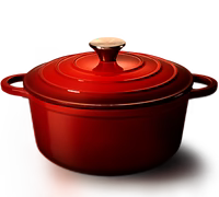 Cast Queen Enamel Pot
